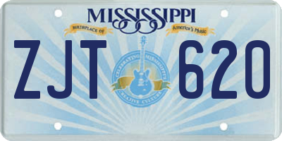 MS license plate ZJT620