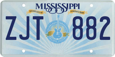 MS license plate ZJT882