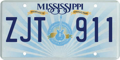 MS license plate ZJT911