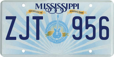 MS license plate ZJT956