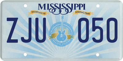 MS license plate ZJU050