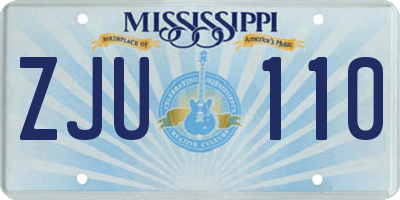 MS license plate ZJU110