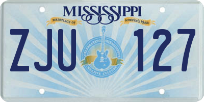 MS license plate ZJU127