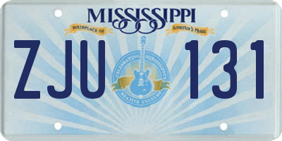 MS license plate ZJU131