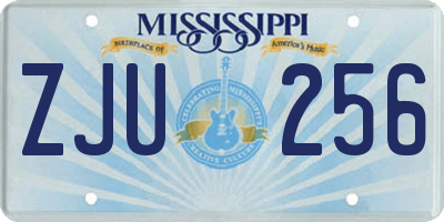MS license plate ZJU256