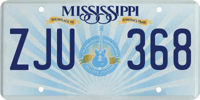 MS license plate ZJU368