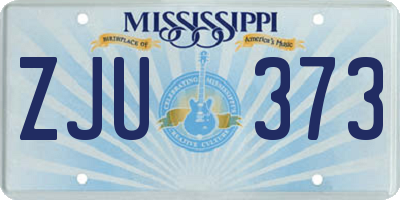 MS license plate ZJU373