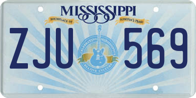 MS license plate ZJU569