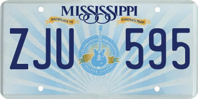 MS license plate ZJU595