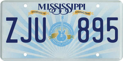 MS license plate ZJU895