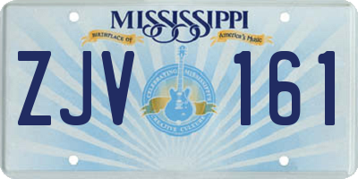 MS license plate ZJV161