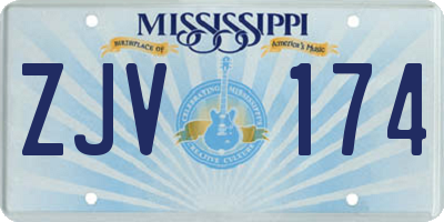 MS license plate ZJV174
