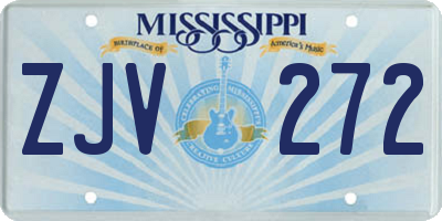 MS license plate ZJV272