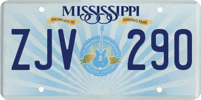 MS license plate ZJV290