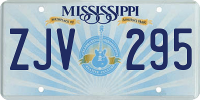 MS license plate ZJV295