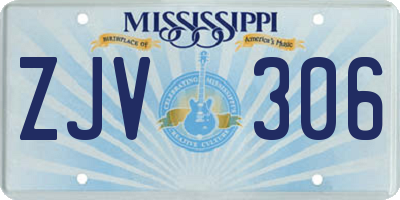 MS license plate ZJV306