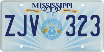 MS license plate ZJV323
