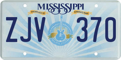 MS license plate ZJV370
