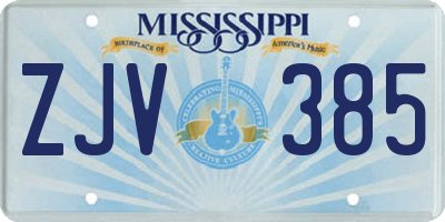 MS license plate ZJV385