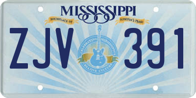 MS license plate ZJV391