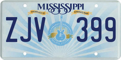 MS license plate ZJV399
