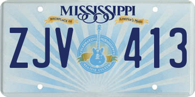 MS license plate ZJV413