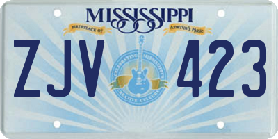 MS license plate ZJV423