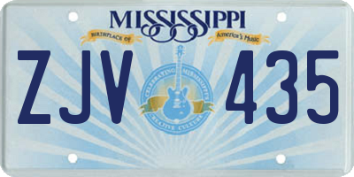 MS license plate ZJV435