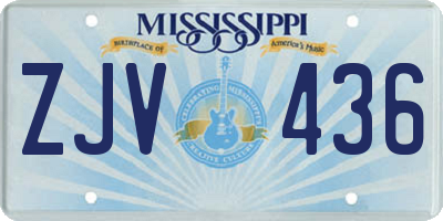 MS license plate ZJV436