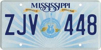 MS license plate ZJV448