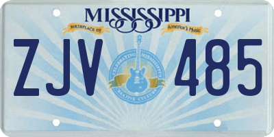 MS license plate ZJV485