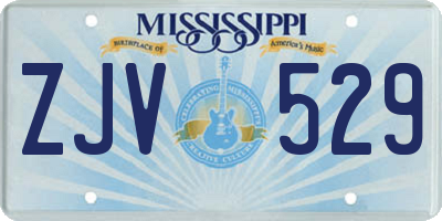 MS license plate ZJV529
