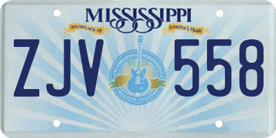 MS license plate ZJV558