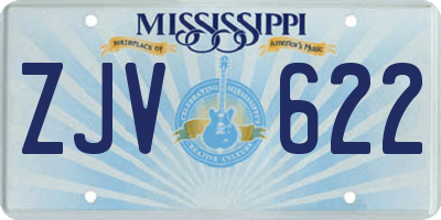 MS license plate ZJV622