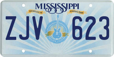 MS license plate ZJV623