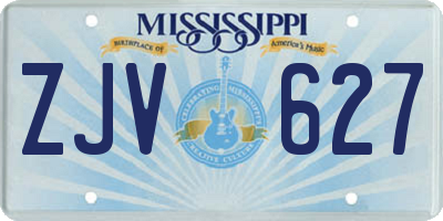 MS license plate ZJV627