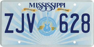 MS license plate ZJV628