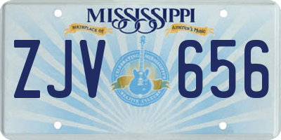 MS license plate ZJV656