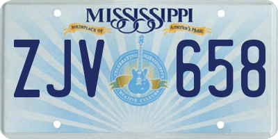 MS license plate ZJV658