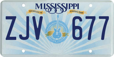 MS license plate ZJV677