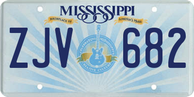 MS license plate ZJV682