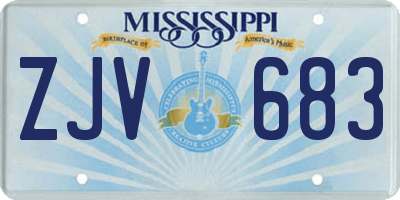 MS license plate ZJV683