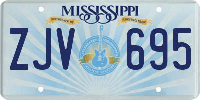 MS license plate ZJV695