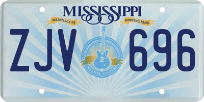 MS license plate ZJV696
