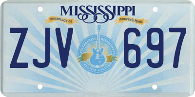 MS license plate ZJV697