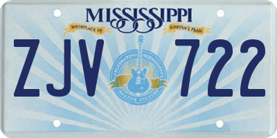 MS license plate ZJV722