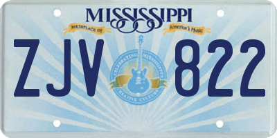 MS license plate ZJV822
