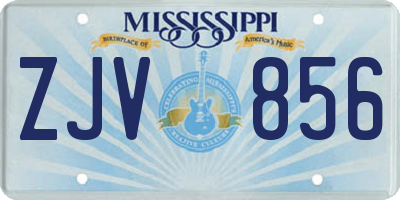 MS license plate ZJV856