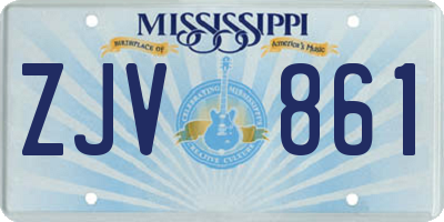 MS license plate ZJV861