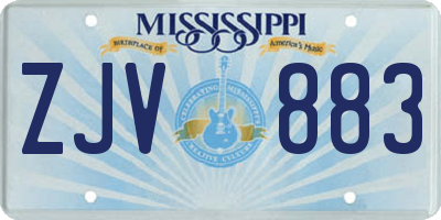 MS license plate ZJV883